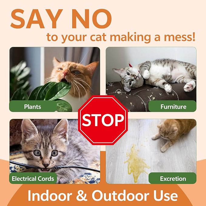 Cat Deterrent Spray 6.76 OZ - Natural No Scratch Spray for Cats to Anti Scratching Marking Furniture Garden, Keep Cats Off Furniture, No Trace, Training & Behavior Aids Indoor Use