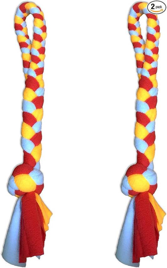 Dewonch Dog Fleece Rope Teaser Toy as Replacement to Chase and Tug (A-2PCS)