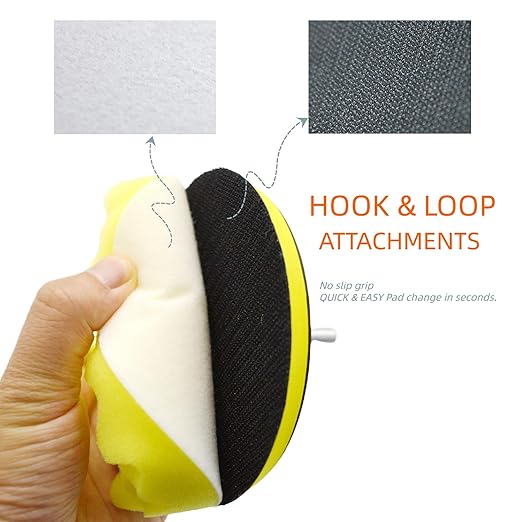 BLINGOBLING 12Pcs 5inch Foam Buffing Polishing Pads Kit, with Coral Fleece Pad, Backing Plate, M14 Drill Adapter, Car Buffing Kit for Car Polishing, Waxing, Sealing Glaze (12Pcs-5inch)