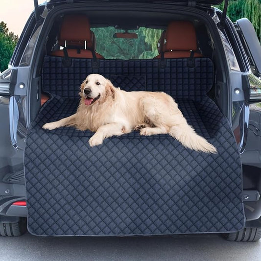 SUV Cargo Liner for Dogs Car Seat Cover Waterproof Non-Slip Car Seat Protector for Dogs Cargo Cover with Bumper Flap Protector for Cars, SUV and Truck, Universal Cargo Mat, 90"x55"