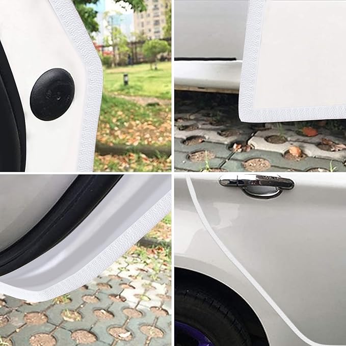MYFAMIREA16.4 Ft(5M) Car Door Edge Guards U Shape Edge Trim Rubber Seal Protector Rubber Car Door Protector Car Protection Door Edge Anti-Collision Rubber Clips Fit for Most Car