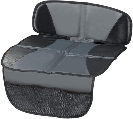 Kaiphy Car Seat Protector - Seat Protection Mat - Thick Padding - Durable, Waterproof Fabric, Leather Reinforced Corners & 3 Pockets for Handy Storage Gray