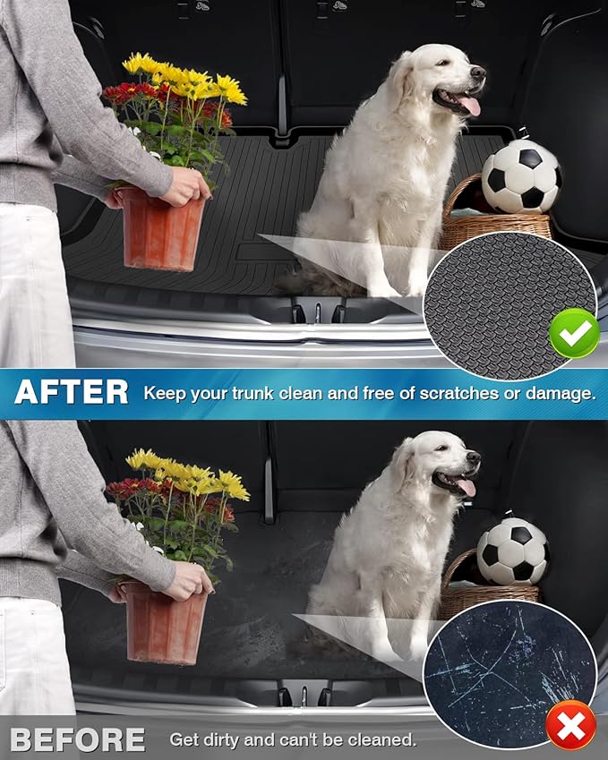 Mixsuper Cargo Liner Compatible with 2018-2023 Nissan Kicks All Weather Cargo Mat Trunk Liner Black