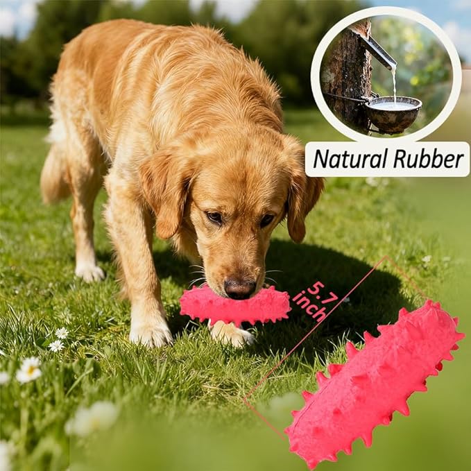 2 Pack Chew Toys for Puppies & Dogs, Dog Chew Toys to Keep Them Busy, Durable Puppy Teething Chew Toys, Tough Puppy Toothbrush Clean Teeth Interactive Toys for Small Medium Breed (Pink)