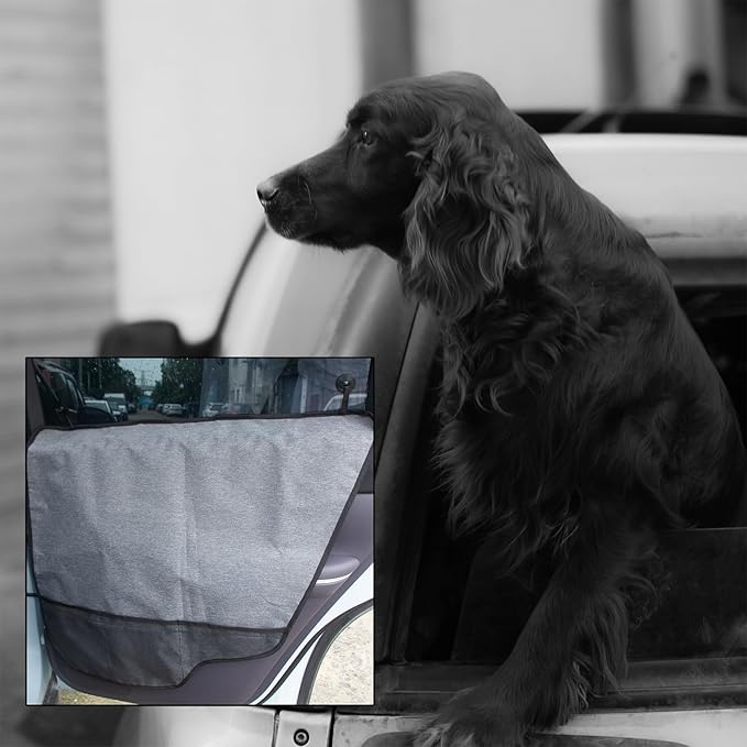 majowir 2PCS Car Door Protector - Anti Pet Scratch Vehicle Door Covers Big & Thick Waterproof Guard Truck Interior Panel Safe SUV Universal Grey