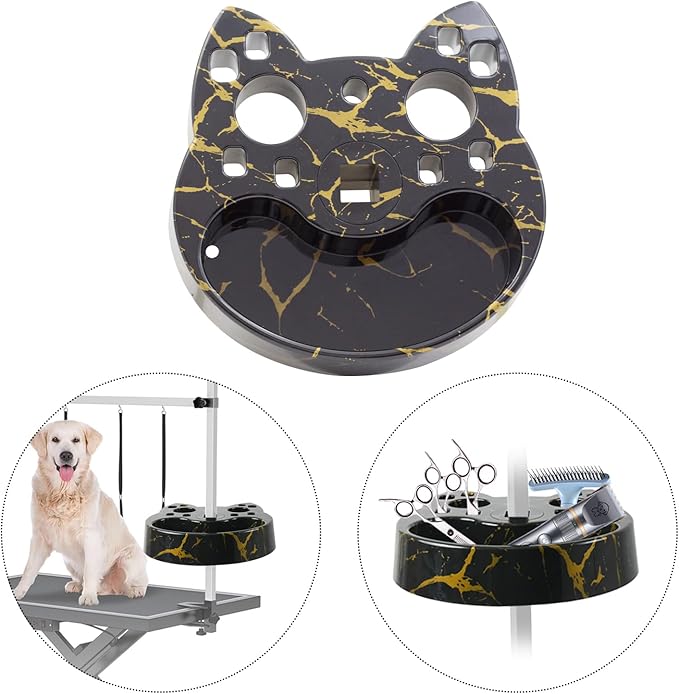 Compact Beauty Tool Organizer for Grooming Arm - Adjustable and Rotatable Scissor and Brush Holder