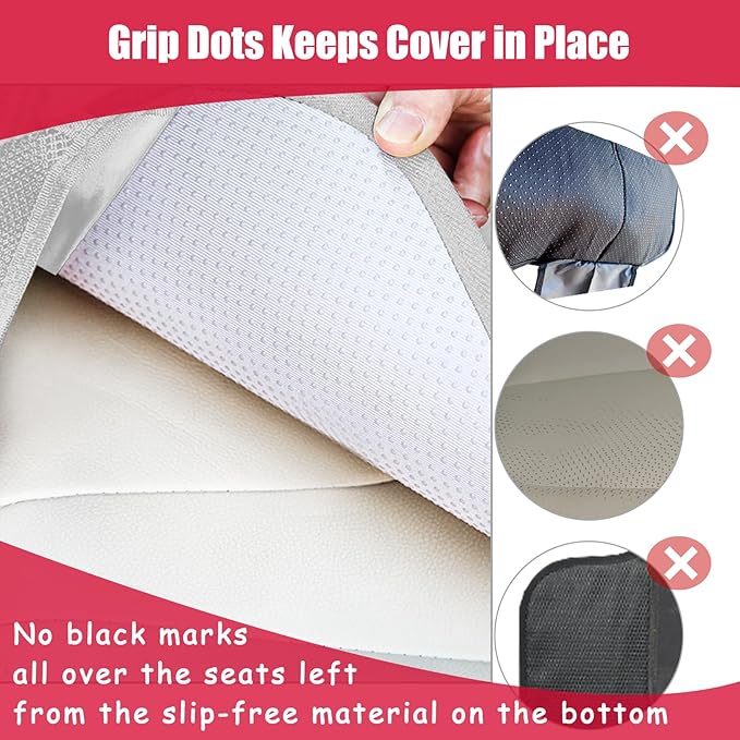 Meolsaek Car Seat Protector for Child Car Seat, Durable 600D Fabric Waterproof Car Seat Cover with Thick Pad Non-Slip Backing (No Imprints)