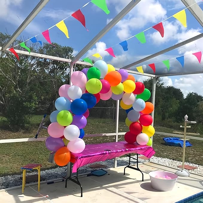 260ft 150pcs Flags Colorful Pennant Banner Flags Multicolor Bunting String Triangle Flags, Garland for Grand Opening Carnival, Theme Birthday Party Decoration, Outdoor Events Classroom Decor