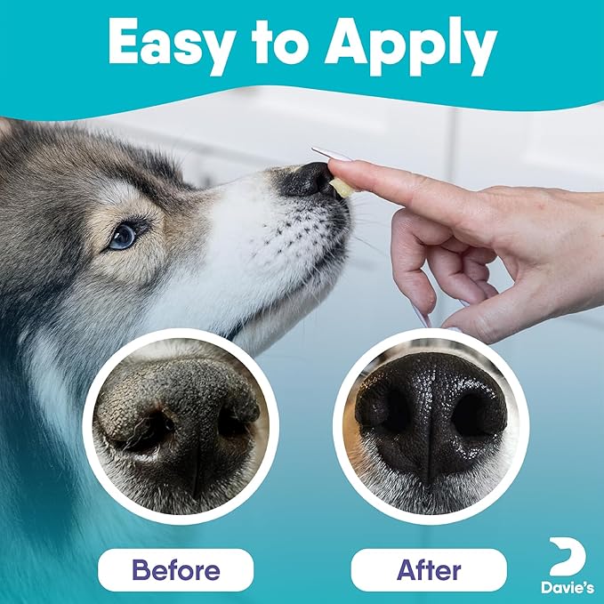 Davie's Snout Rescue - Dog Nose Balm for Dry Nose, All-Natural Dog Paw Balm Pad, Paw Balm Dogs Lick Safe, Snout Soother for Dogs and Cats, Paw Soother for Dogs, Made in USA - 1oz