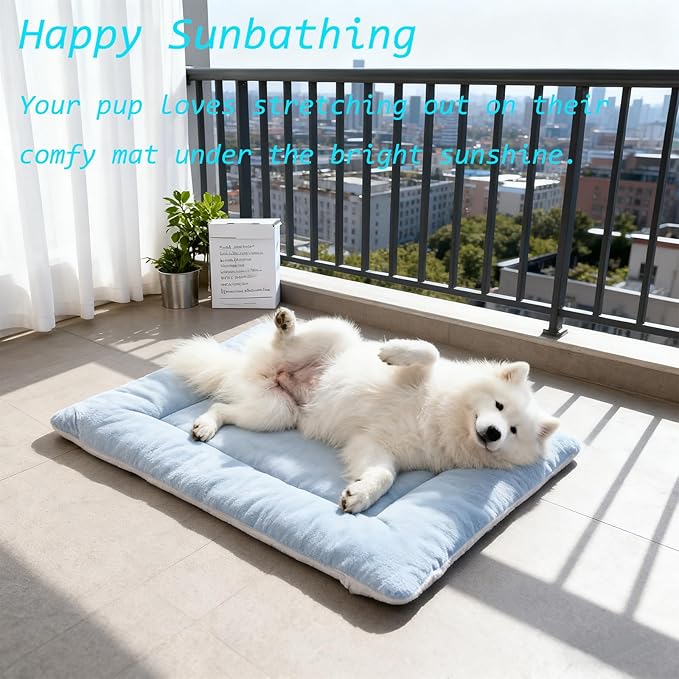 Dog Bed Mat - Crate Pad - Soft Dog Kennel - Multi-Purpose Crate Bed for Dogs & Cats