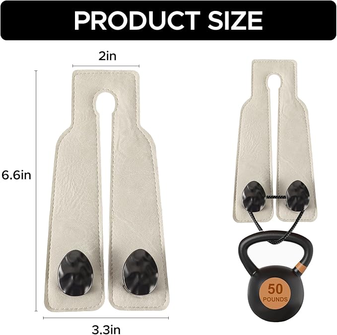 4 PCS Leather Car Seat Hooks for Headrest, Vehicle Hanger Storage Organizer Universal for Handbag Purse, Car Accessories Gift (White-Black-4 PCS)