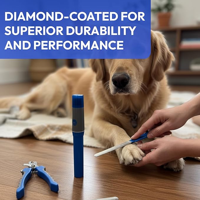 Brooklyn Pet Gear BPG Pet Grooming Tools for Dogs & Cats- 3 Piece Dog Grooming Kit, Pet Nail Care Kit, Nail Grinder, Clippers and File- Precision Trimming Perfect at Home Grooming Set