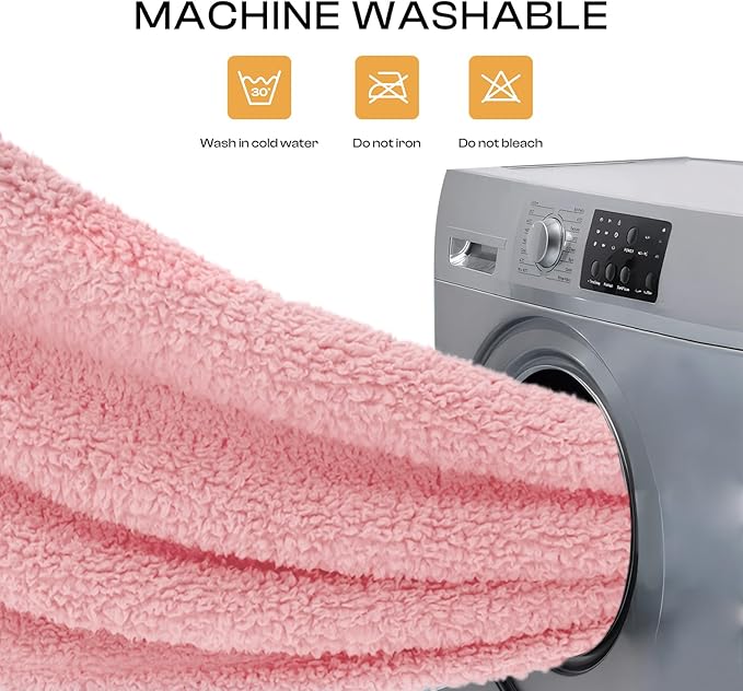 Luciphia Premium Fleece Pet Blanket for Small Medium Dogs Puppy Soft Sherpa Calming Cat Throw Blankets(Pink,57x40 inches)