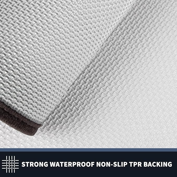 PURRUGS Dirt Trapping Door Mat 32" x 84", Non-Slip Machine Washable Entry Rug, Entrance Mat, Indoor Front Door Mat, Super Absorbent Entryway Rug for Muddy Shoes & Paws, Grayish Brown & Coffee