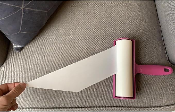 Metkix Large Lint Roller 6.3" with Extra Refill -120 Sticky Sheets, Protective Cover Design, Big Lint Roller for Pet Hair, Furniture, Bed, Couch, Floor & More