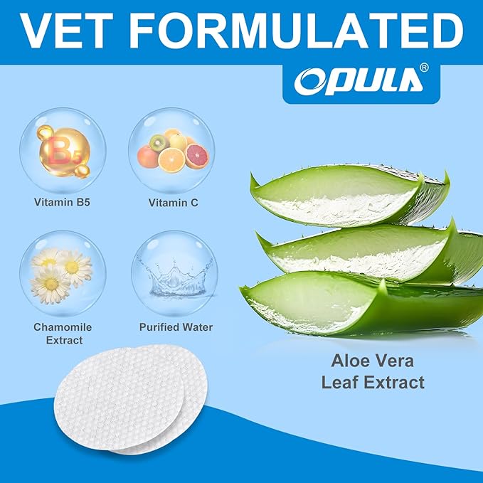 300Pcs Dog Eye Wipes Biodegradable, Hypoallergenic Cat Dog Eye Cleaner, Pet Tear Stain Remover Wipes | Wrinkle, Face, Eye Cleaner Pads to Gently Remove Discharge, Crust | Unscented Pet Tear Wipe