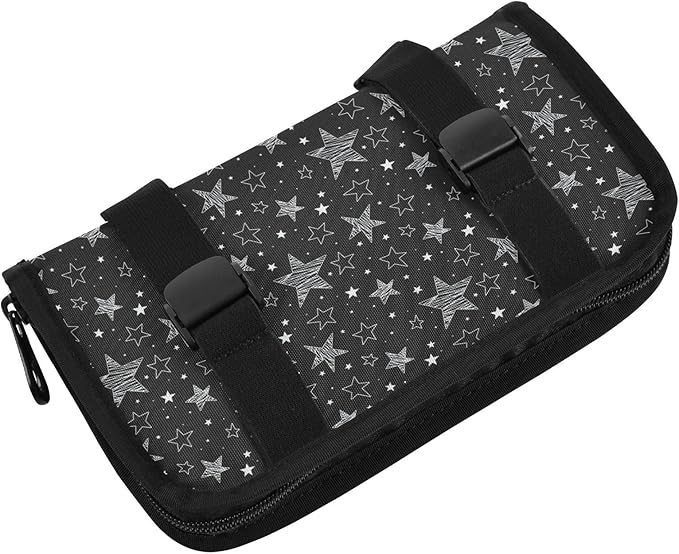 Car Tissue Holder Car Napkin Holder Car Tissue Box Dispenser Storage Case Sun Visor Mask Holder with Adjustable Straps Reusable Refillable Sliver Stars Black