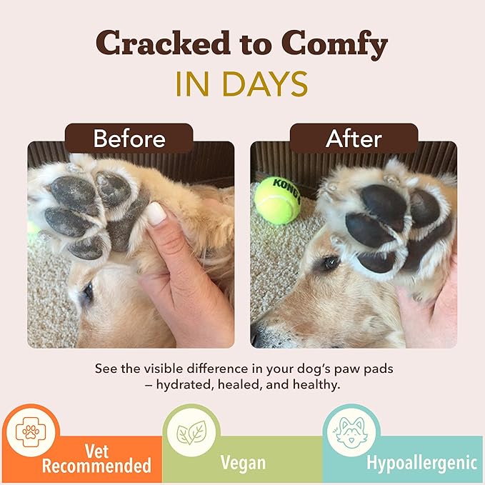 Natural Dog Company PawTection Balm 4 oz Tin – Wax-Based Paw Protector Balm with Shea & Calendula – Shields Paws from Snow, Ice, Salt, Hot Pavement & Rough Terrain – Lick-Safe, All Breeds