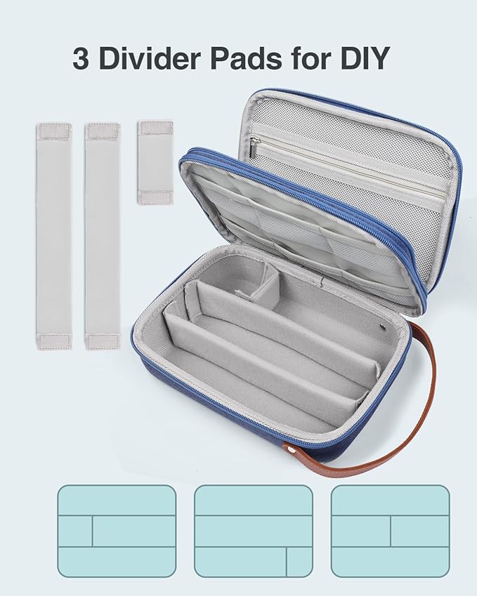 Luxtude Hair Clipper Case Travel, Portable Barber Cases, Hard Barbers Bags for Clippers and Supplies, Sturdy Trimmer Bag, Barbers Accessories for Wahl/Hatteker/Oneisal/Andis Grooming (Case Only, Blue)