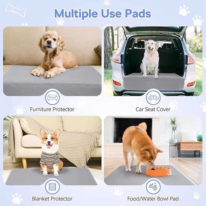 72" x 72" Extra Large Dog Pee Pad - Waterproof Quick Drying Pet Pad for Dogs, Reusable Puppy Pads, Anti-Slip Floor Pad Playpen Crate Washable Mat for Dog Whelping Incontinence Housebreaking, 1 Pack