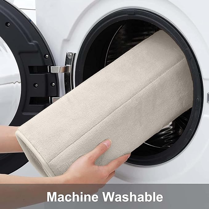 Buganda Memory Foam Bath Mat, 70" x 24", Ultra Soft and Non-Slip Bathroom Rugs, Water Absorbent and Machine Washable Bath Rug Runner for Bathroom, Shower, and Tub, Cream