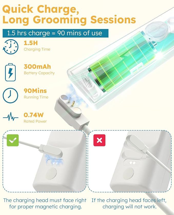 3-in-1 Anti-static Cat Steam Brush & Deshedding Tool - Cat Brush for Long/Short Hair, Reduces 95% Shedding, Easy Clean Grooming Supplies for Pet Owners (Yellow - Short Head and Long Head)