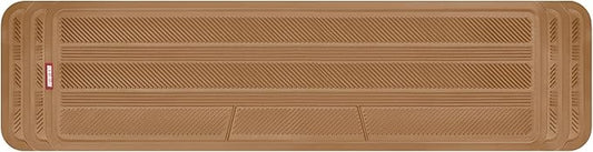 Motor Trend Heavy Duty Rear Back Seat Floor Mats 2nd or 3rd Row Floor Mat for Car, SUV & Van - All Weather SUV Beige Runner Rubber Mat - Floor Runner Back Row Floor Mat Interior Accessories 57x15
