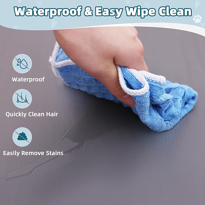 Dog Crate Pad Mat, Waterproof Kennel Cage Mat, Outdoor Cooling Pet Bed for Medium Large Dogs, Pet Bed with High Resilience Foam,Wipe Clean & Easy Rinse, Anti Slip 35 inch Graphite Grey