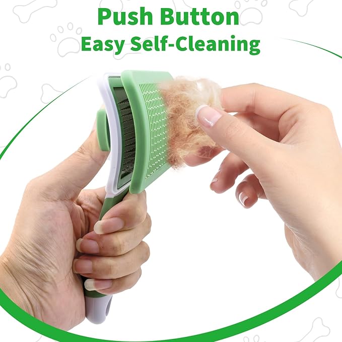 Self Cleaning Slicker Brush - Dog Brush for Labrador Retriever, Deshedding Grooming Tool for Dogs, Deshedding and Hair Eliminate for Long and Short Haired Dogs, for Clear Away Tangles, Knots and Mats