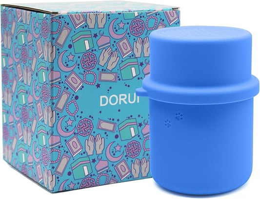 Original Canned Dog Food Storage Container | Silicone Can Cover Pet Food Sealer | BPA Free, Airtight, Dishwasher & Freezer Safe (Blue)