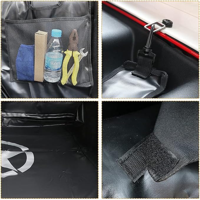 Dog Trunk Liner for Jeep - Heavy Duty Waterproof Oxford Cargo Protector for 2007-2025 Wrangler JK JL 4-Door, Nonslip Washable Pet Seat Cover & Anti-Scratch Liner (Star)