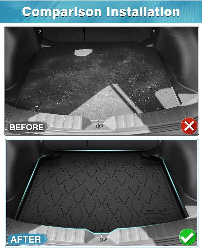 Mixsuper Cargo Liner for Toyota Corolla Cross 2022-2024 2025 (Only fit for FWD Models), All Weather Cargo Mat Rear Trunk Liner Black (Does Not Fit Toyota Corolla)