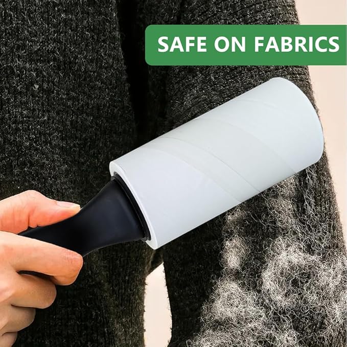 Lint Rollers for Pet Hair Extra Sticky, 600 Sheets Value Set Lint Roller with 2 Upgraded Handles, 6 Rollers Portable Pet Lint Remover for Clothes, Furniture, Carpet, Dog & Cat Hair Removal