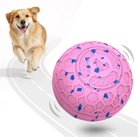 Fsitego Dog Balls: Interactive Dog Ball Auto Rolling - Interactive Dog Toys for Aggressive Chewers - Bouncy & Throwable, Type-C Rechargeable, Washable, for Small & Medium & Large Dogs – Pink