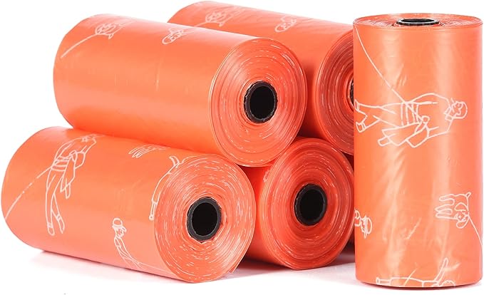 Glad for Pets Heavy Duty Dog Poop Bags - Scented Pet Waste Bag Rolls for Large Dogs & Puppy Supplies, Tear-Resistant Doggie Bags for Waste Cleanup - 6 Rolls, 90 Count