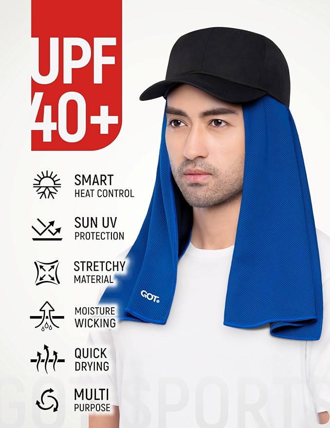 GOT Sports Cooling Towel (40"x12") – Chilly Towel for Neck & Face Wraps - Cooling Rag for Hiking, Gym, Yoga & Workouts