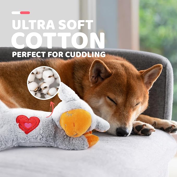 ALL FOR PAWS Heart Beat Dog Toy, Puppy Sleeping Buddy Cuddle Toy Dog Soothing Plush Toy, Crate Training Puppy Stuffed Animal Gift Toys for Your Furry Friend