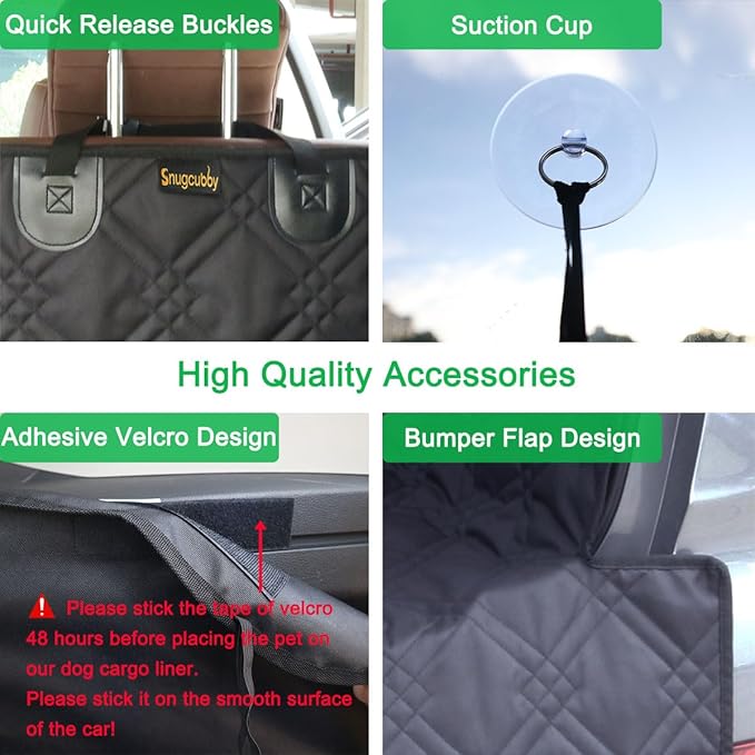 SUV Cargo Liner for Dogs 53x80 Pet Dog Cargo Liner Dog Car Seat Cover for Back of SUV Trunk Cover for Dogs with Side Walls