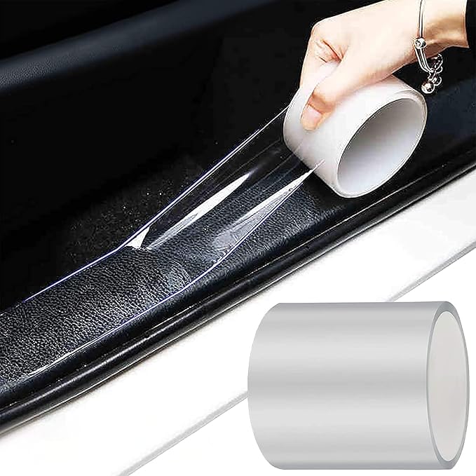 MYFAMIREA Car Door Invisible Anti-Collision Self Adhesive Seal Strip Seal Weather Strip Scratch Resistant Transparent Fit for Most Car, Protect The Car Body and Door(33Ft x 4In)