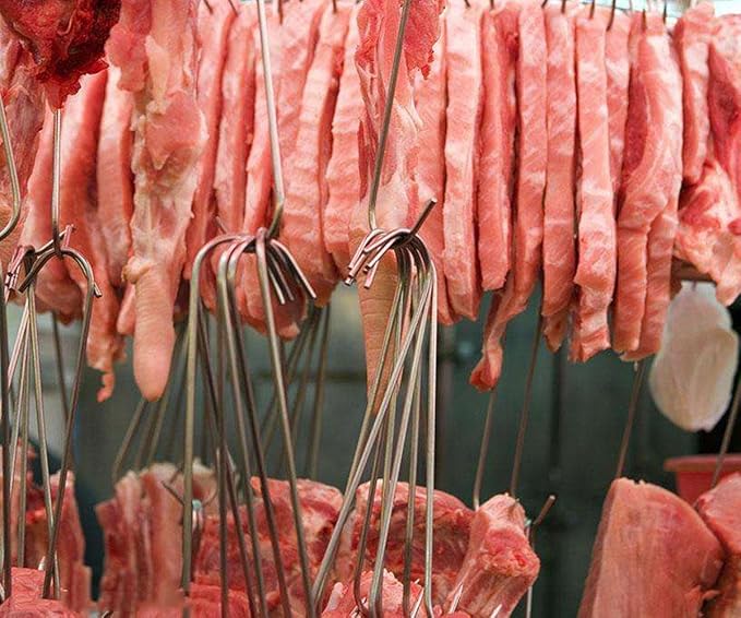 20 pcs 5 Inch Meat Hooks S-Hook, 4mm Stainless Steel Meat Hook for Hanging,Chicken,Hunting,Smoking,Ribs,Fish,Beef,Poultry,Drying BBQ Grill Cooking (20 pcs 5inch Meat Hook)