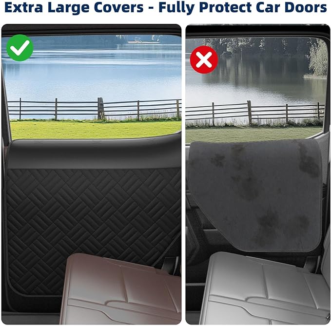 Car Door Protector for Dogs - Heavy Duty Thick Oxford Covers for Car Back Door Protect for Pet Scratching(M)