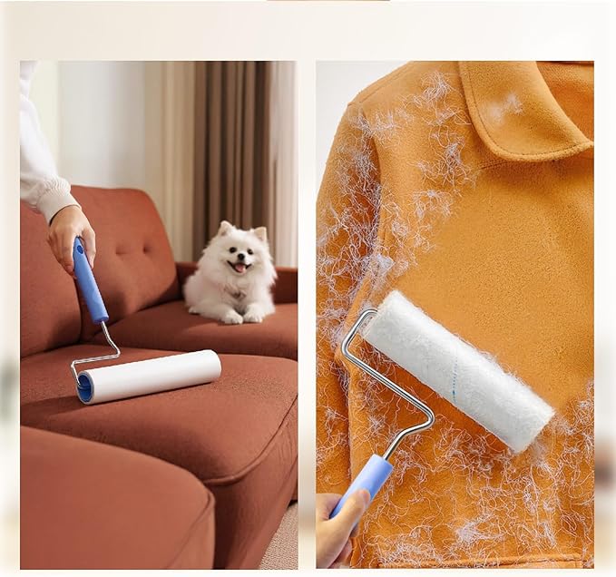 Lint Roller Refills (5 Packs 450 Sheets) Lint Rollers for Pet Hair Extra Sticky Refills,9.45 Inch Pet Hair Remover,Lint Roller Cleaning for Clothes,Furniture and Carpet,Easy to Tear