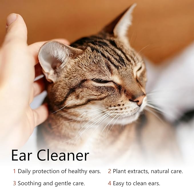 FlowFish Pet Ear Cleaner for Dogs Ear Infection Treatment, No-irritating Dog Ear Cleaner Solution for Treat Dog Ear Infection at Home with Gentle Caring [1.69 FL.OZ]