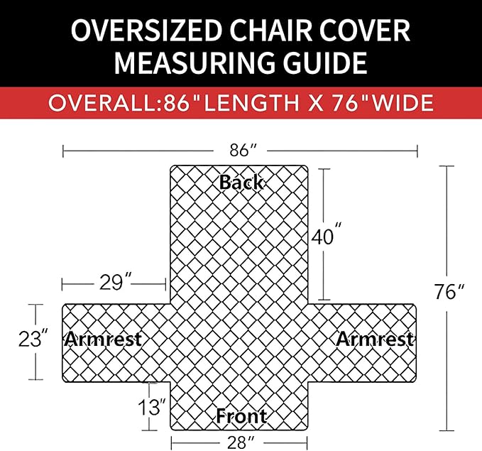 Easy-Going Oversized Chair Sofa Slipcover Reversible Sofa Cover Water Resistant Couch Cover Furniture Protector Cover with Elastic Straps for Pets Dog (Oversized Chair, Dark Blue/Light Blue)