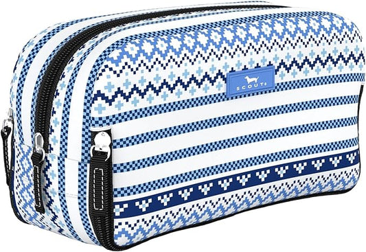 SCOUT 3-Way Bag - Travel Makeup Pouch and Toiletry Bag for Women with Three Zipper Compartments - Stands Upright, Wipes Clean