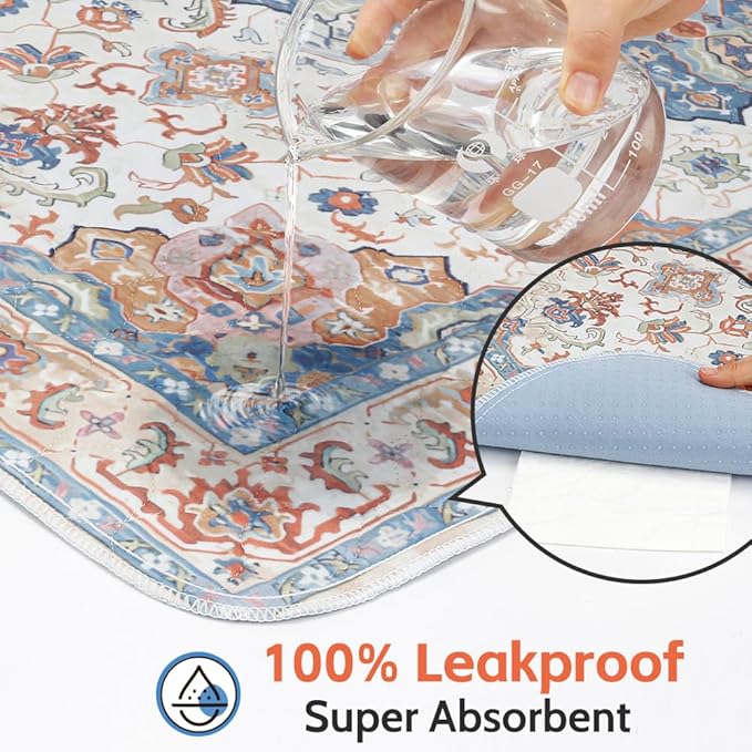 Washable Pee Pads for Dogs 2 Pack Reusable Puppy Training Pads 40"x26" Super Absorbent Waterproof Dog Training Pads, Non-Slip Potty Pads, Whelping Pads Litter Mat