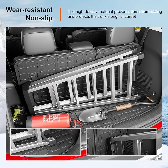 powoq Cargo Mat Compatible with 2020-2025 Kia Telluride Trunk Mat Cargo Liner TPE Back Seat Protector Trunk Liner Replacement for 2020-2025 Kia Telluride Accessories