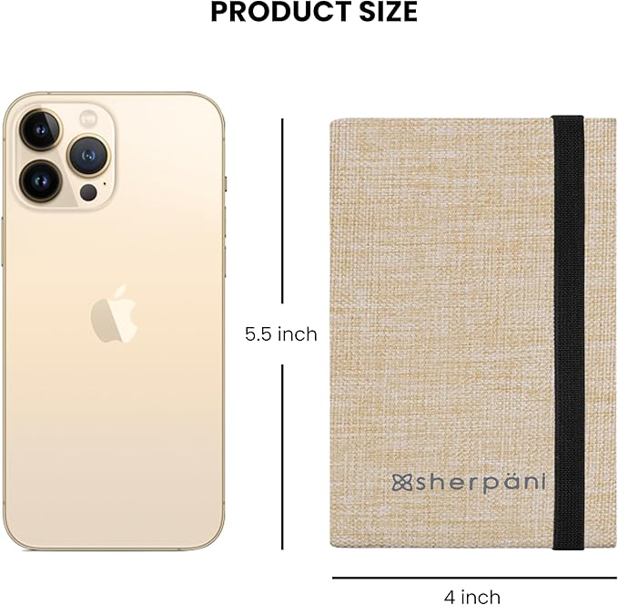 Sherpani Vienna, RFID Blocking Passport Holder, Travel Passport Cover Wallet, Travel Documents Organizer Protector for Women, Travel Gift (Straw Lite)