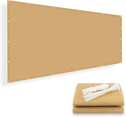 SUNNY GUARD Shade Cloth Custom Size 5x16 FT Sun Shade Screen Fabric Shade Cover Tarp with Grommets for Pergola Backyard Garden, Sand(We Customized)