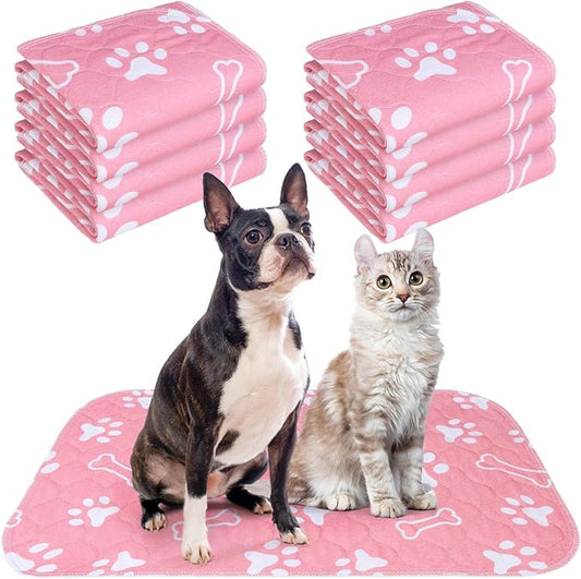 BEAUTYZOO 8 Pack Washable Pee Pads for Dogs, Reusable Puppy Pads for Potty Training, Waterproof Super Absorbent Wee Wee Pads for Dogs Non-Slip, Pet Whelping Mats Playpen Dog Crate Floors, 18'' x 24"
